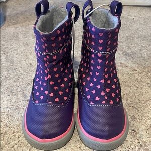 Toddler See Kai Run Basics Ripley Hearts Pull-on Boots - Purple